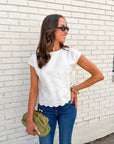 Garden Grace Linen Top