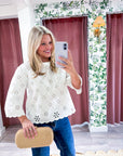 Eloria Eyelet Embroidered Top
