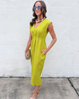 The Paris Edition Midi Dress-Lime