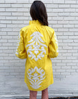 Isla Floral Baroque Dress-Yellow