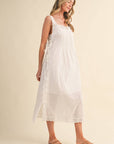 PREORDER: Fleur Romance Midi Dress-Off White