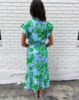 Delicate Petals Midi Dress