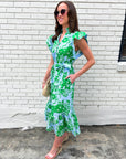 Delicate Petals Midi Dress