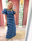 Mariselle Maxi Dress-Navy/Blue