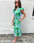 Delicate Petals Midi Dress