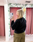 Fireside Cottage Cardigan-Black