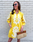 Isla Floral Baroque Dress-Yellow