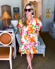 Spring Lily Button Down Mini Dress