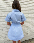 Crisp Summer Button Down Mini Dress
