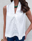 Avery Sleeveless Top-White