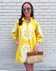 Isla Floral Baroque Dress-Yellow