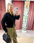 Fireside Cottage Cardigan-Black