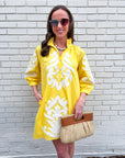 Isla Floral Baroque Dress-Yellow
