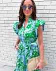 Delicate Petals Midi Dress