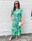 Delicate Petals Midi Dress