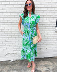 Delicate Petals Midi Dress