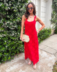 Lady in Red Maxi Dress