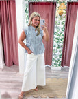 Harbor Heirloom Top-Blue/Navy