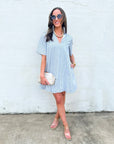 Olivia Stripe Mini Dress