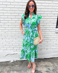 Delicate Petals Midi Dress