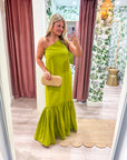 Purely Yours Maxi Dress-Lime