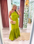 Purely Yours Maxi Dress-Lime