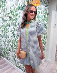 Madeline Stripe Mini Dress