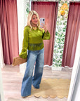 Sway With Me Satin Fringe Top