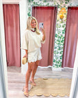 Satin Allure Shorts-Ivory