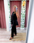 Midnight Satin Top
