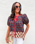 Boho Mix Floral Print Top