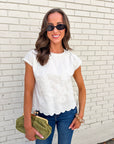Garden Grace Linen Top