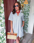 Olivia Stripe Mini Dress
