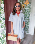 Olivia Stripe Mini Dress