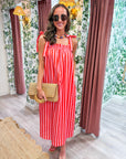 Poolside Stripe Midi Dress