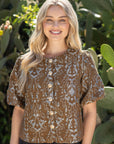 Lavinia Floral Jacquard Top