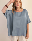 New Favorite Oversized Top-Slate