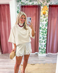 Satin Allure Shorts-Ivory