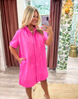 Daylight Bloom Mini Dress-Pink