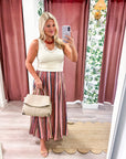 Vivid Hues Midi Skirt