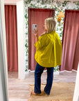 Kaia Oversized Button Down Top-Citron