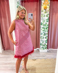 Feather Muse Jacquard Dress