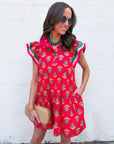Floral Medallion Mini Dress