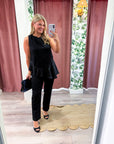 Midnight Satin Top