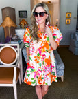 Spring Lily Button Down Mini Dress