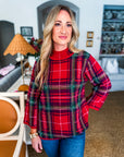 Tree Topper Plaid Top-Red
