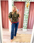 Floral Sketch Jacquard Top