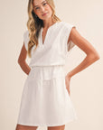 Ivory Breeze Mini Dress-Off White
