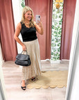 Amour Pleated Midi Skirt