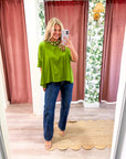 Mabel Oversized Tee-Green